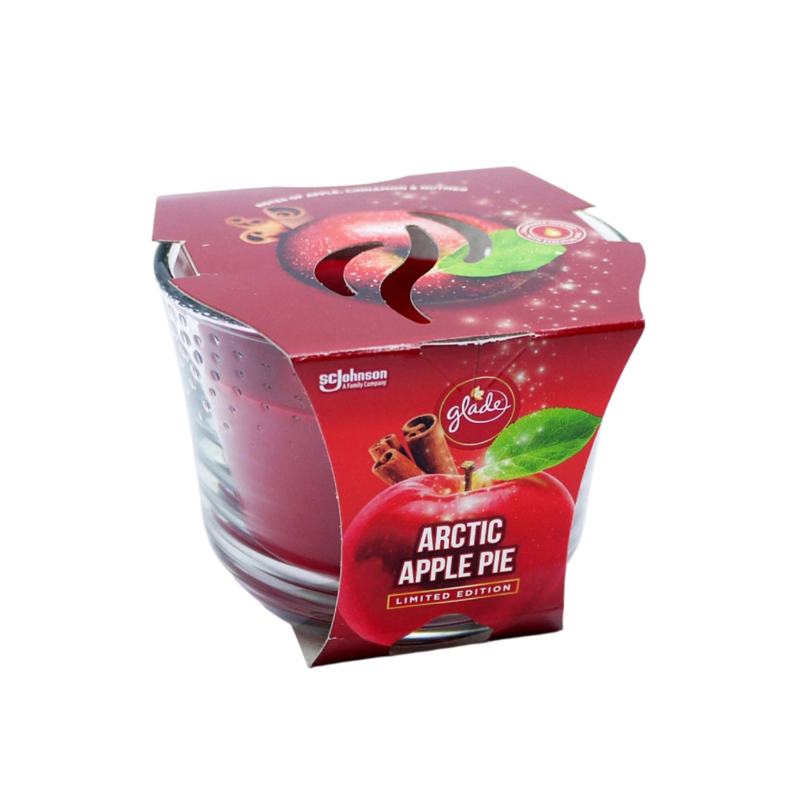 Glade Large Candle Apple Cosy Cider Air Freshener 224g Glade Large Candle Apple Cosy Cider Air Freshener 224g